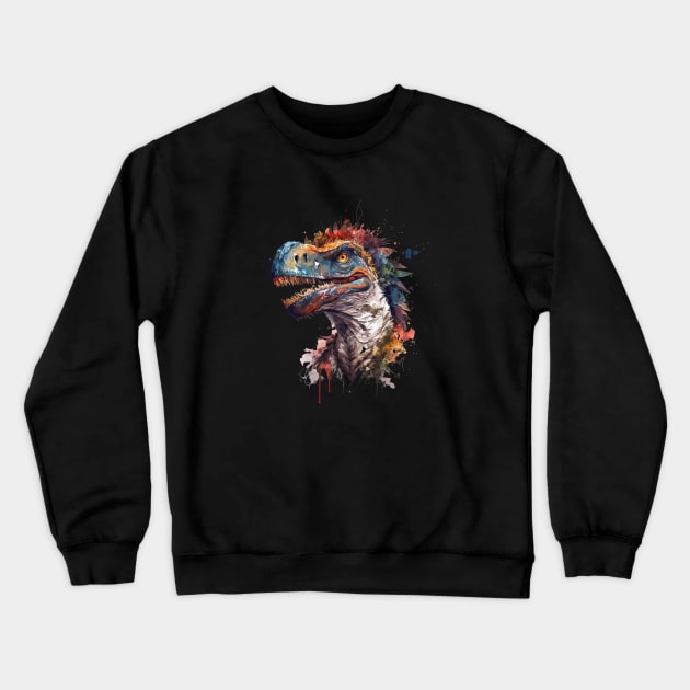 very detailed dinosaur head focus Crewneck Sweatshirt by Southwengker